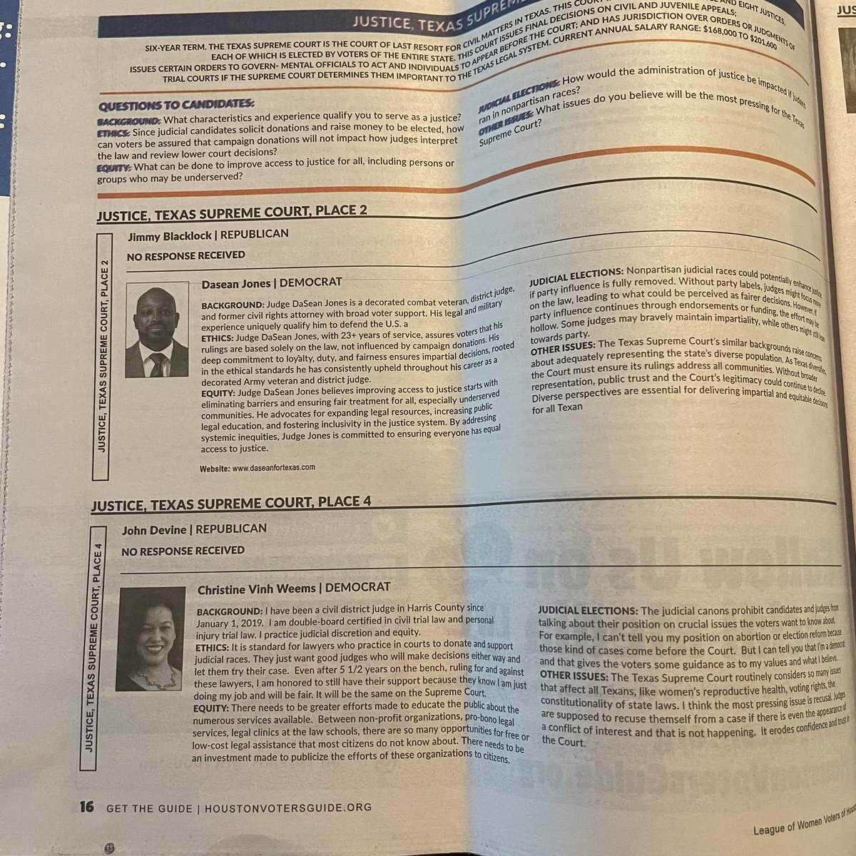 candidates who have an opponent but don't bother to submit info for the voter guide.........it's not a good look