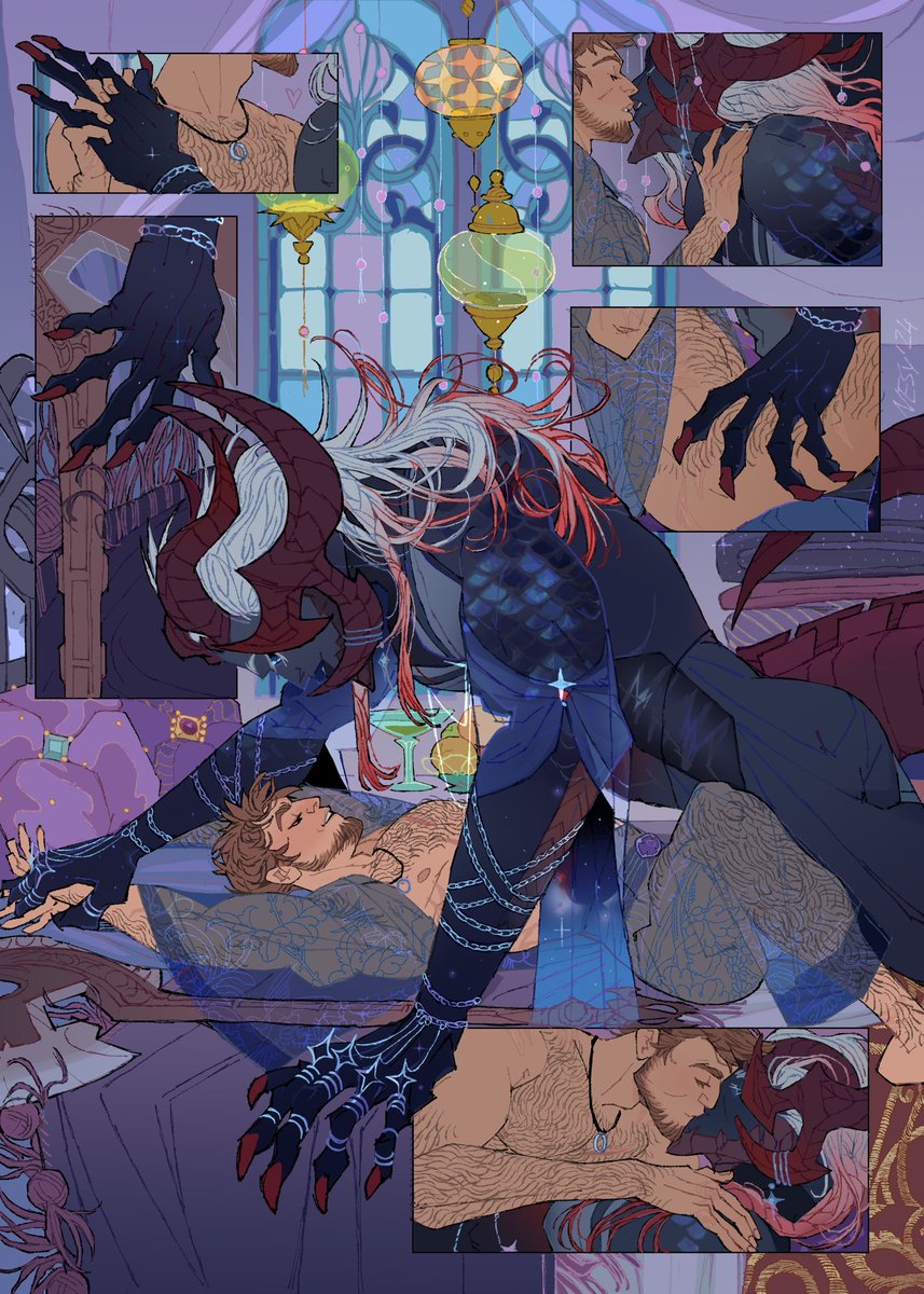 Olyzas and Ardbert for <a href="/teekbird/">Lupis</a>; 🤍💜🖤