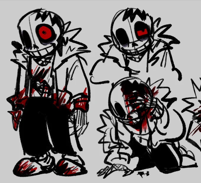 horror sans practice #undertaleAU 