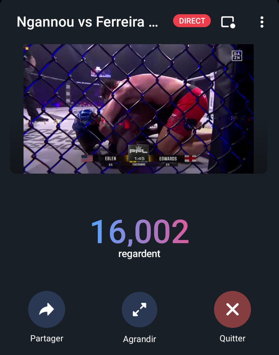CrazyPronoWorld's tweet photo. Olus que celui la z finir et 1 combat après et LETS GOOOOOO pour LE NGANNOU FIGHT 😁😁
ARE YOU READY ?
#PFL2024 #PFLSuperFight #NgannouFerreira #Ngannou #Ferreira #CrazyTv #NetFlux #TeamRats #TeamParieurs #MMA #fight https://t.co/VOO4RpnsZm