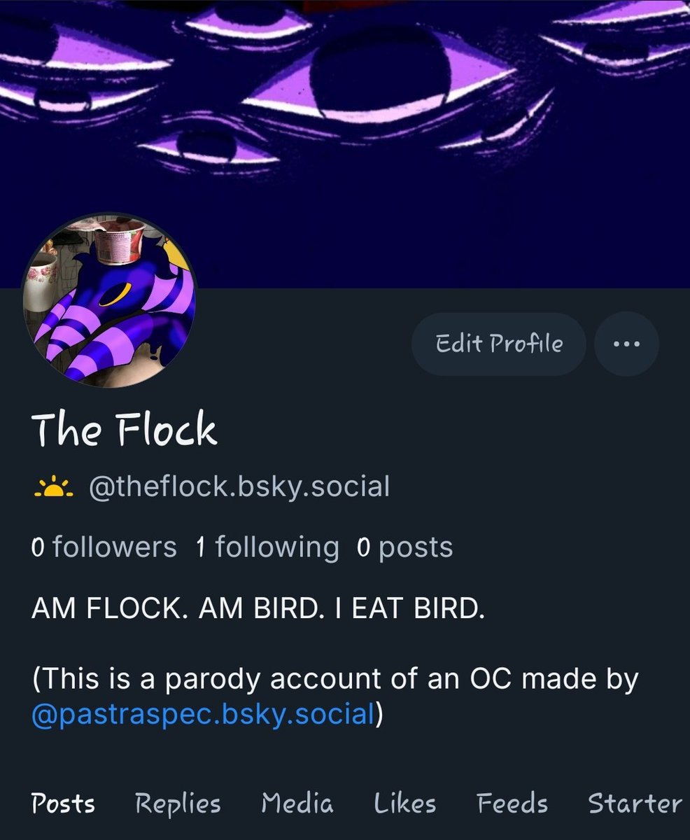 The_Flock_Bird's tweet photo. @pastraspec //Zachary Gignac. It would be an honor for you to follow me, The Flock, on BlueSky.

(Don't mind the Lankmann Takeover. I did it before I knew what BlueSky was) https://t.co/g8mLVvy2U5