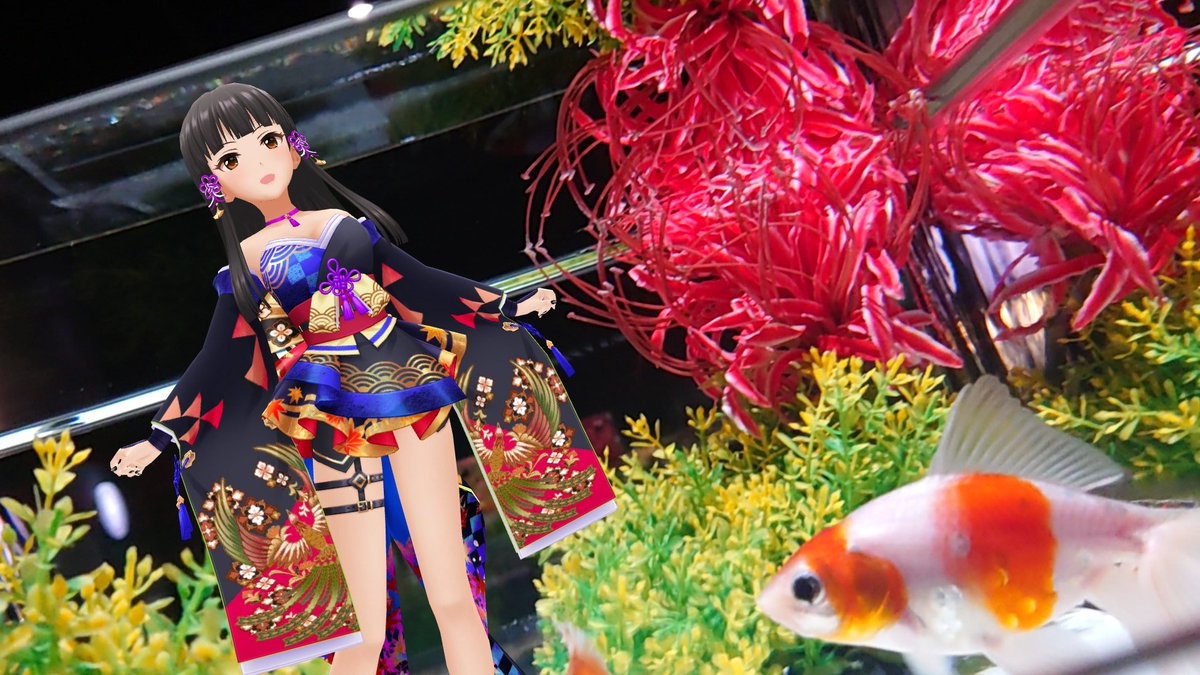 パ*ン様 アクアリウム引退品 東京都アートアクアリウム美術館GINZA金魚泳ぐ幻想秋夜にて 秋を感じ