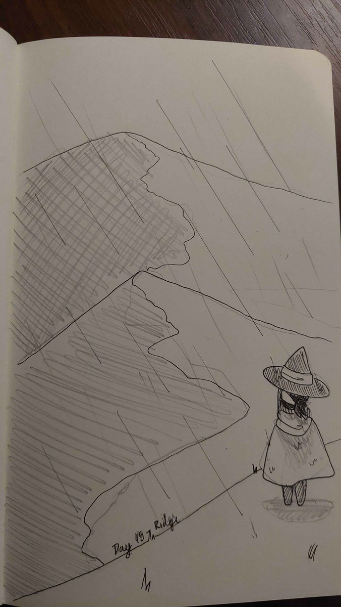 Mat0s0's tweet photo. day 19 of #inktober2024! Today's prompt: Ridge! https://t.co/9RP9cI8n3e