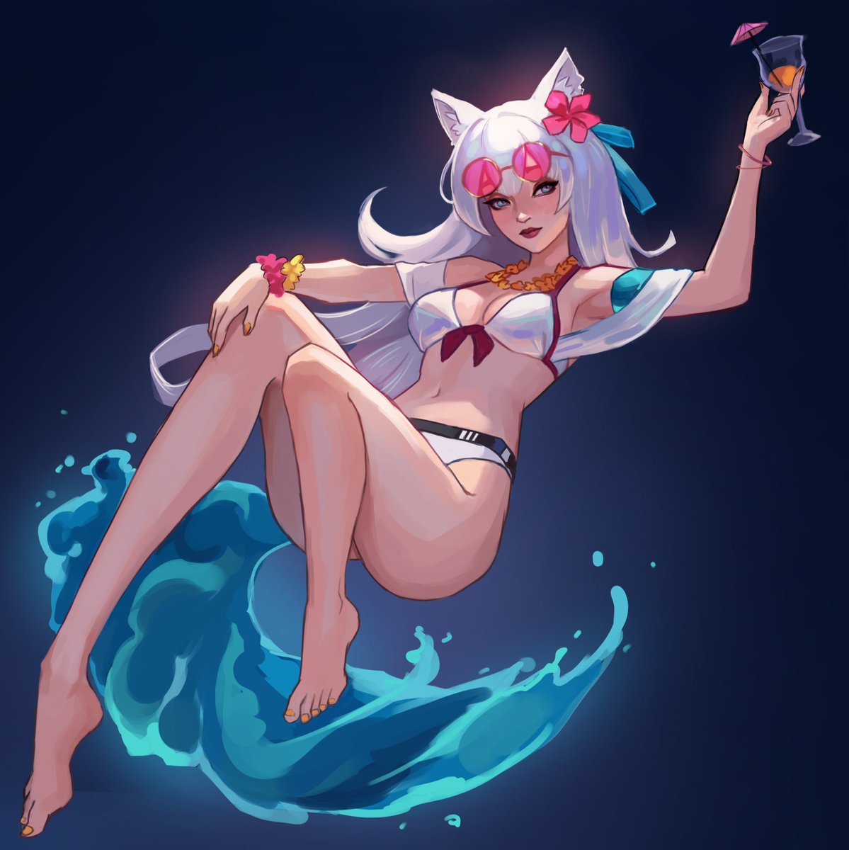 #skintober day 19: pool party ahri 🏝️

the year is 2025. the price is 100,000 RP. you stare bleakly at the meager remains of your bank account balance and wonder where it all went wrong.

#leagueoflegends #skintober2024