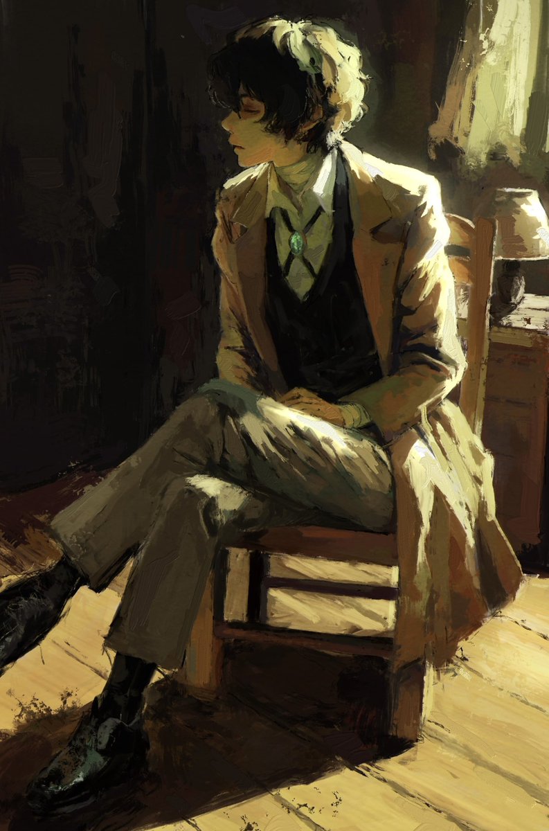 anelfchay's tweet image. please twt stop cropping my drawings😭 #DazaiOsamu #dazai #bsdtwt #bsdart