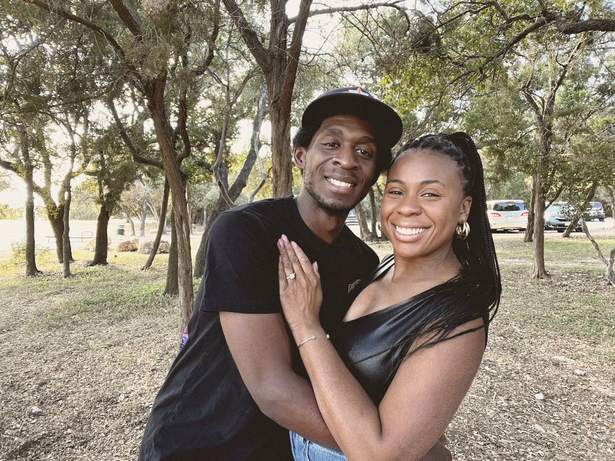 Hotcheerchic's tweet photo. I'm excited to announce to my family and friends that I'm engaged to be married! I'm happy to start this next chapter with the love of my life. I love you so much, babe, and always will. Here's to us, and soon I'll become Mrs. Farris.  ❤️😍🥹 #shesaidyess 💍 https://t.co/WUNRGhWJge