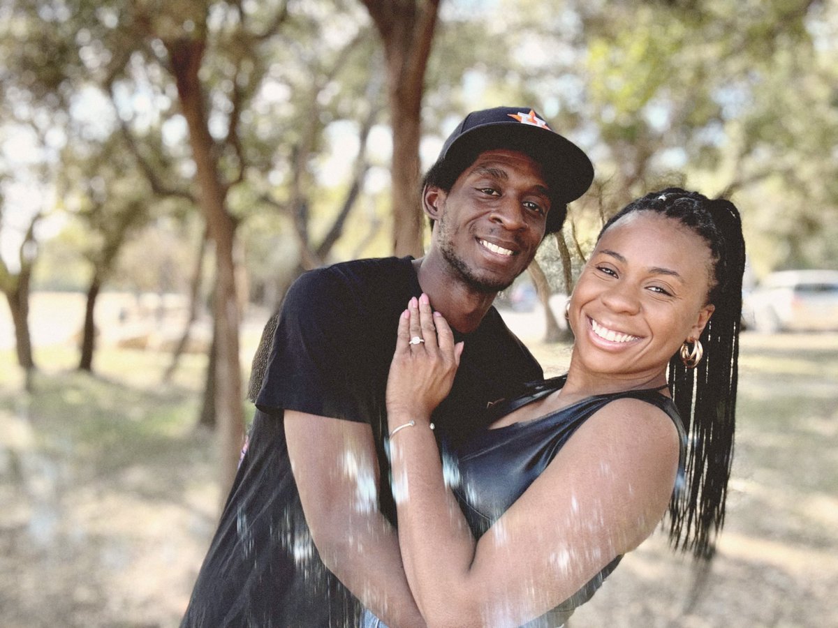 Hotcheerchic's tweet photo. I'm excited to announce to my family and friends that I'm engaged to be married! I'm happy to start this next chapter with the love of my life. I love you so much, babe, and always will. Here's to us, and soon I'll become Mrs. Farris.  ❤️😍🥹 #shesaidyess 💍 https://t.co/WUNRGhWJge