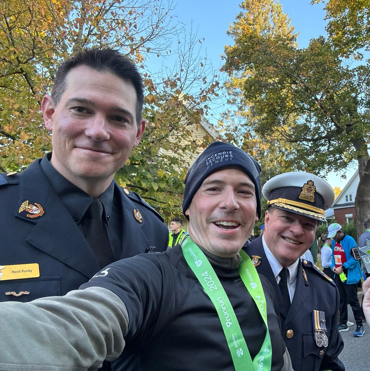 AndreMollema's tweet photo. Another successful @9RunRun edition on the books for @pecobea !!
This time, she ran the distance alongside Paramedic Sergeant Emmanuel Müller, here in our Nation's Capital visiting the @OttawaParamedic (and many other allied services) from Geneva 🇨🇭.
Thank you, @DCpeterkelly 🏅 https://t.co/hTTfd0If6h
