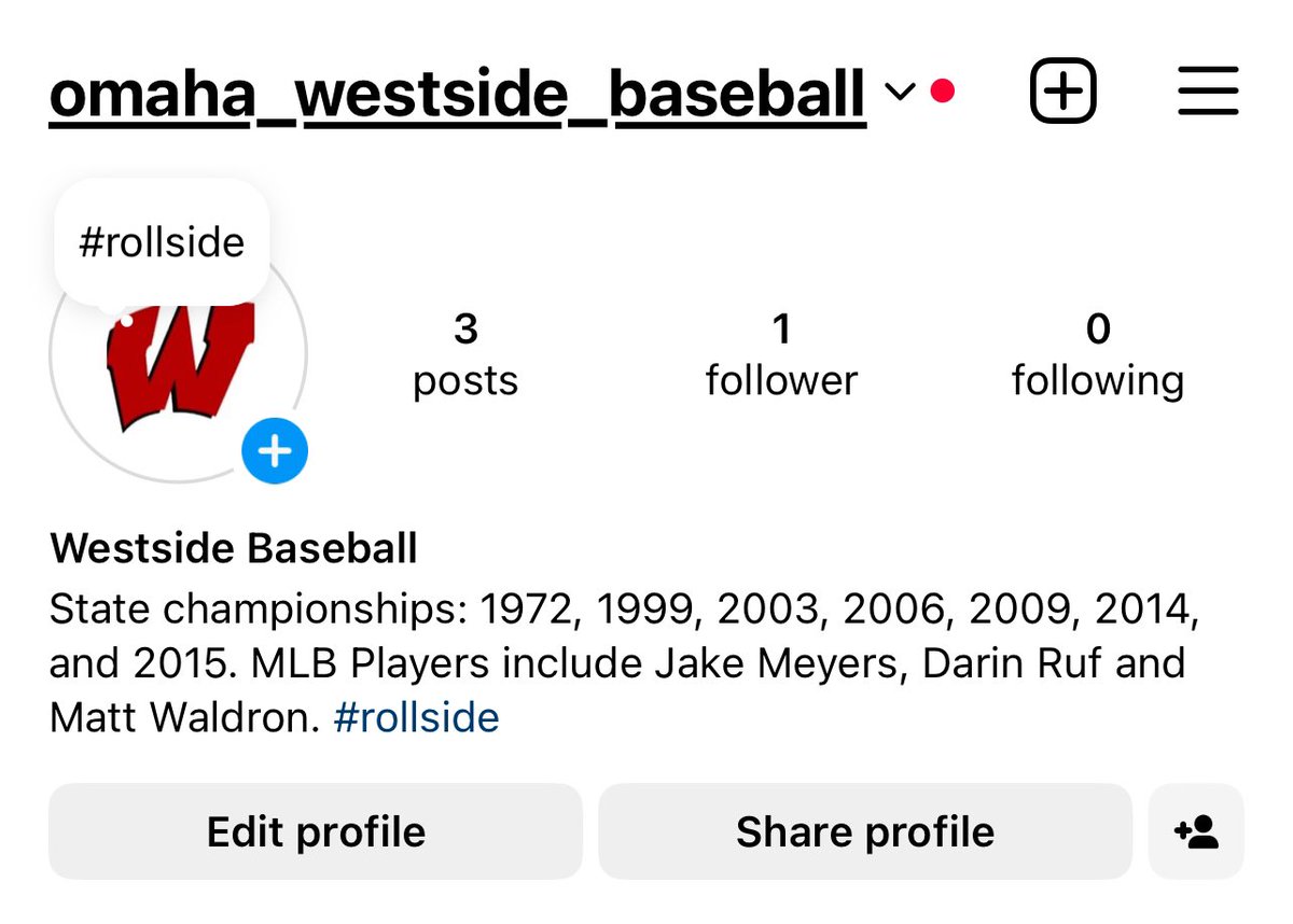 Be sure to follow <a href="/whs_varsitybb/">Westside Warrior Baseball</a> here on Twitter and on Instagram #rollside