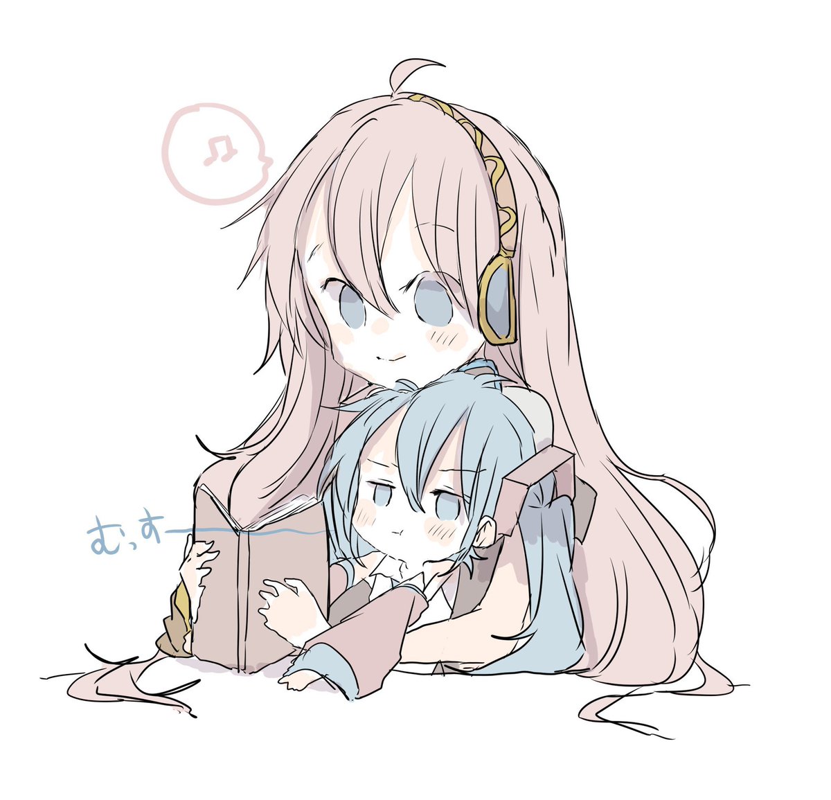初音ミク ,巡音ルカ 「拗ねたミク 」|sakiのイラスト