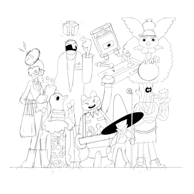 ラフです。

象徴的なキャラにするか、
図解にするか、

ということで、商品完成までの流れは図解で、

イベントで見れるジャンルはキャラで展開となりました。 