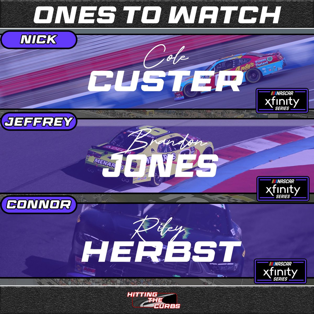 Here’s our ONES TO WATCH for the Ambetter Health 302. 

Nick and Connor are looking for the two Ford Mustangs to be bad fast like last year but Jeffrey’s going with the winless Brandon Jones to pull the upset.

To you agree or disagree with our picks?

#NASCAR | #nascarplayoffs