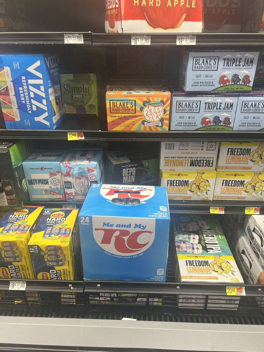 Super70sSports's tweet photo. Someone left a 24-pack of RC in the sissy alcohol section and that motherfucker is still standing tall as the most adult beverage available. https://t.co/glEQKU8OZN
