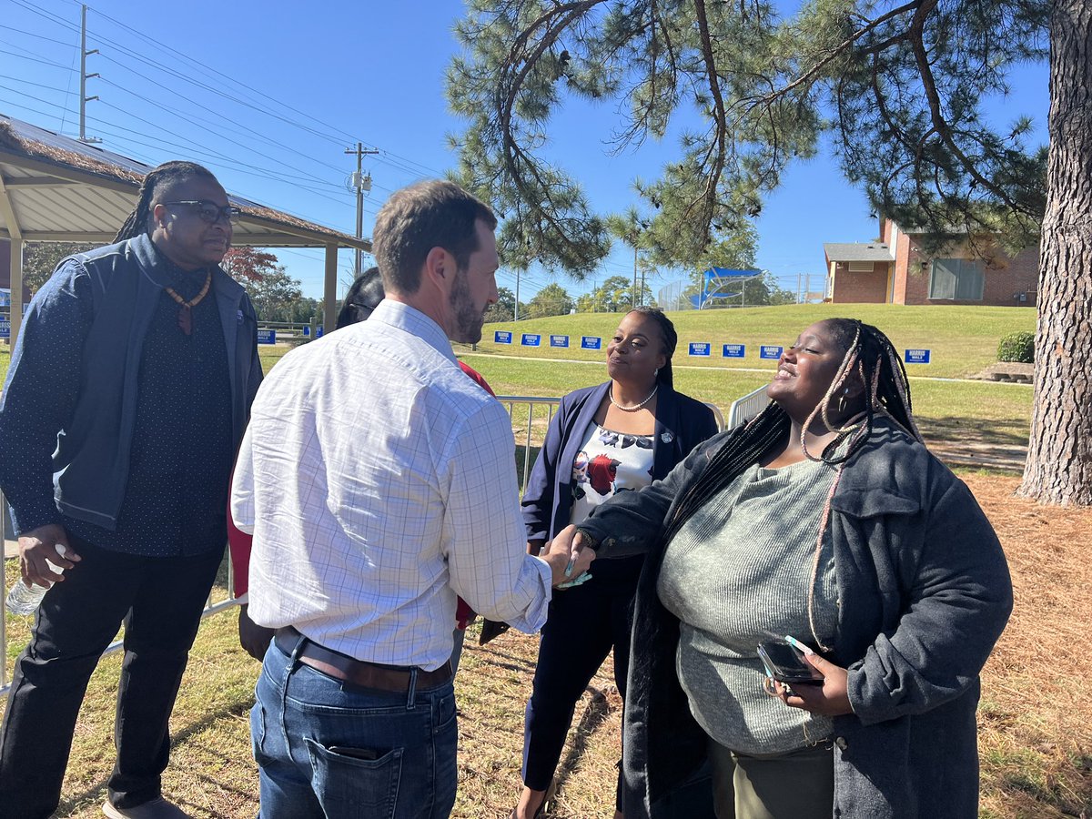 Great #GOTV block party with <a href="/BillClinton/">Bill Clinton</a> and <a href="/MayorColvin/">Mayor Mitch Colvin</a> in my old paratrooper stomping grounds of Fayetteville, NC!

The choice in this election couldn’t be more clear. It’s time to elect <a href="/KamalaHarris/">Kamala Harris</a> and <a href="/Tim_Walz/">Tim Walz</a>!