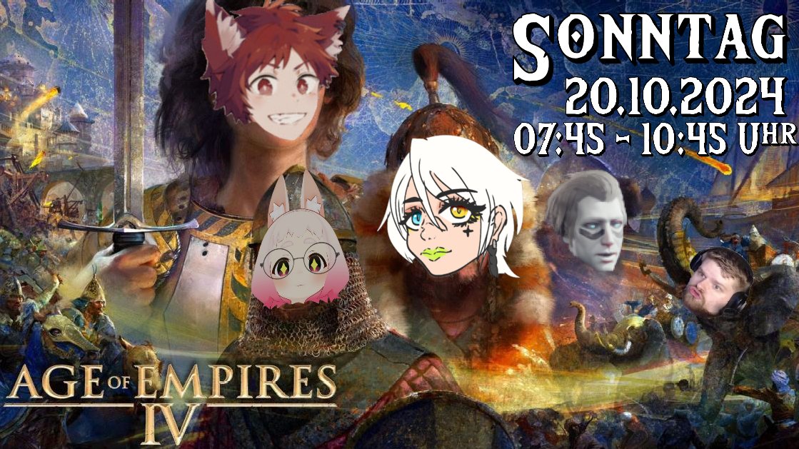 bladbodi's tweet photo. Der letzte Tag des Wolfsentenfestival beginnt
Los geht's mit Age of Empires 4
Mit dabei:
@Yorinaki,@Soba_VT, @RealcrafterTV,@FlicSegawa und Valnaro
https://t.co/vVlqdLfYXR https://t.co/KisVsRTGlT