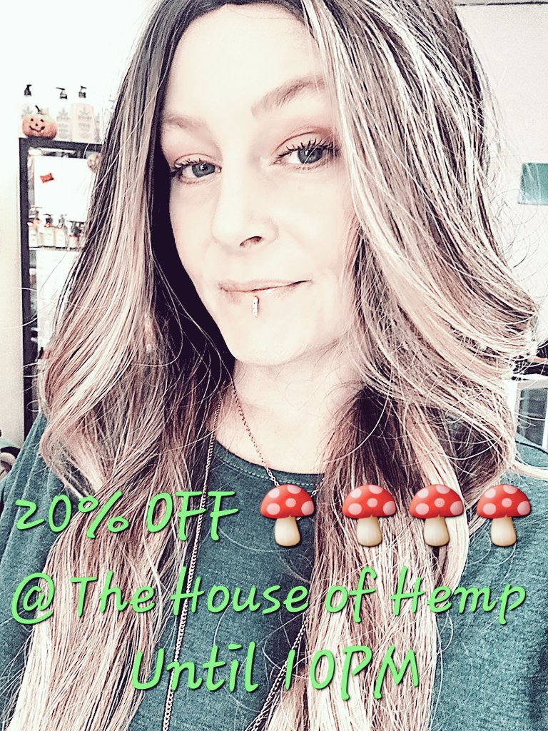 ACormierPI's tweet photo. Come to The House of Hemp by 10 tonight for 20% off 🍄🍄🍄🍄based products, available through me! https://t.co/5BzwQCgPvx
