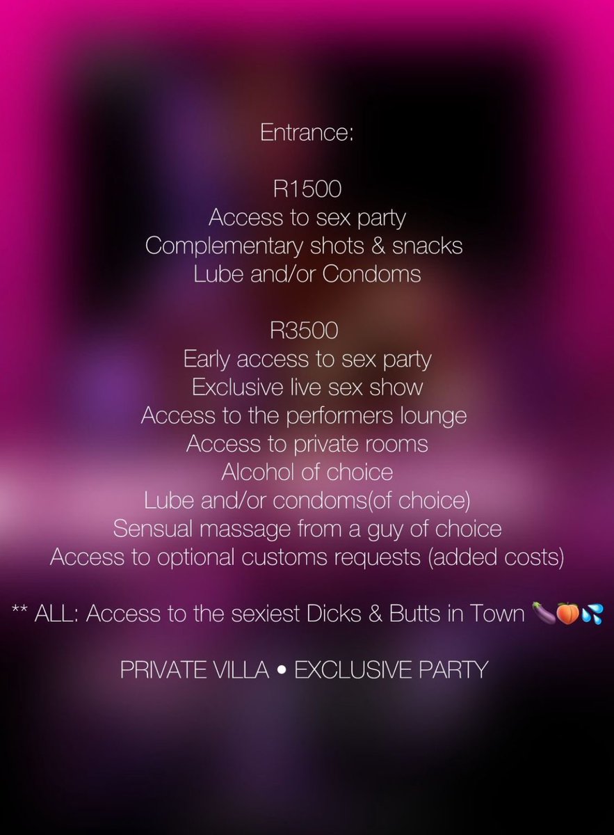 The_Boy_107's tweet photo. ⚠️‼️Cape Town FuckFest‼️⚠️

#privateorgies 🤤🌱🔥😋

DMs are officially OPEN, you can start making your payments💸 everyone is WELCOME. 😈😍 Exclusive Party • Private Villa 💦

🚫OFF CAMERA📵
⬇️More info⬇️ https://t.co/yqp8Sjk2qs