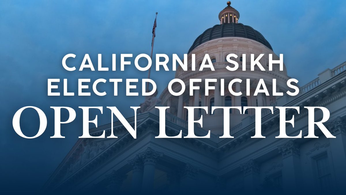 TheCsya's tweet photo. NEW: Dozens of Sikh elected officials in California publish joint letter to the Sikh community on the expanding fallout from India’s transnational repression program &amp; attacks from the Hindu American Foundation. 

Full letter 🔗: https://t.co/PpJ25OXwXq https://t.co/YM7OUm9eJd