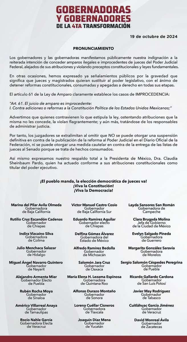 Morena tweet media