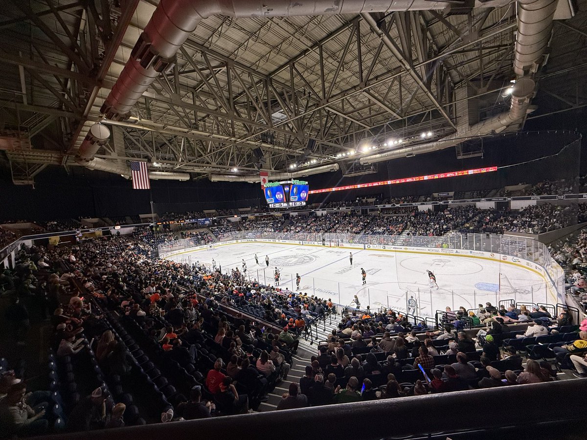 Great crowd for <a href="/RailersHC/">Worcester Railers</a> home opener <a href="/DCUCenter/">DCU Center</a> tonight