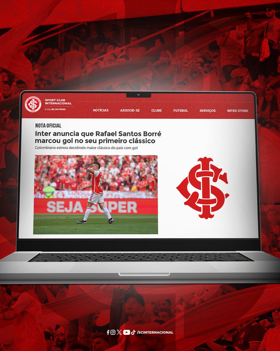 SCInternacional's tweet photo. Oficial: Rafael Santos Borré guardou na estreia em Gre-Nais. 📝🇨🇴 https://t.co/kUFdSzt5gQ