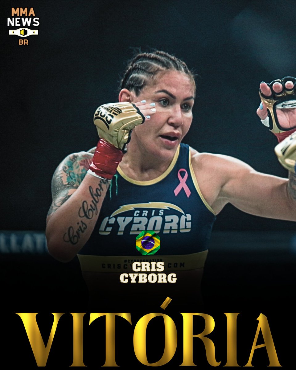 MmaNews_Br's tweet photo. 🥊🇧🇷 CAMPEÃ!

Cris Cyborg vence Larissa Pacheco por decisão unânime. (49-46 3x)

⏫️ Sigam @mmanews_br https://t.co/FxhsJaXsST