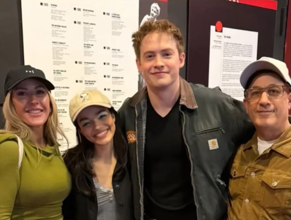 kconnorupdate's tweet photo. kit connor and rachel zegler with singer ellie goulding and jason weinberg backstage at "romeo + juliet" https://t.co/LIzO7lA2bf