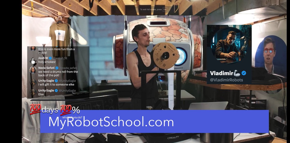 neda_sefati's tweet photo. Some Screenshots from @VladimirRobots' live!!

What an epic Live.

#GoVLADGo #StirThatPot #MyRobotSchool     #100days100percent https://t.co/H21FamySdr