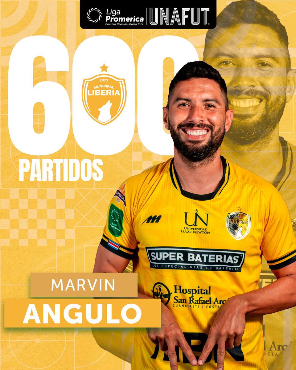 ¡Marvin Angulo alcanzó los 6️⃣0️⃣0️⃣ partidos en la Primera División del fútbol nacional! 🎉⚽️. Desde UNAFUT felicitamos su extraordinaria trayectoria, que sigue enriqueciendo nuestro campeonato. 👏🏼 

#UNAFUT #LigaPromerica