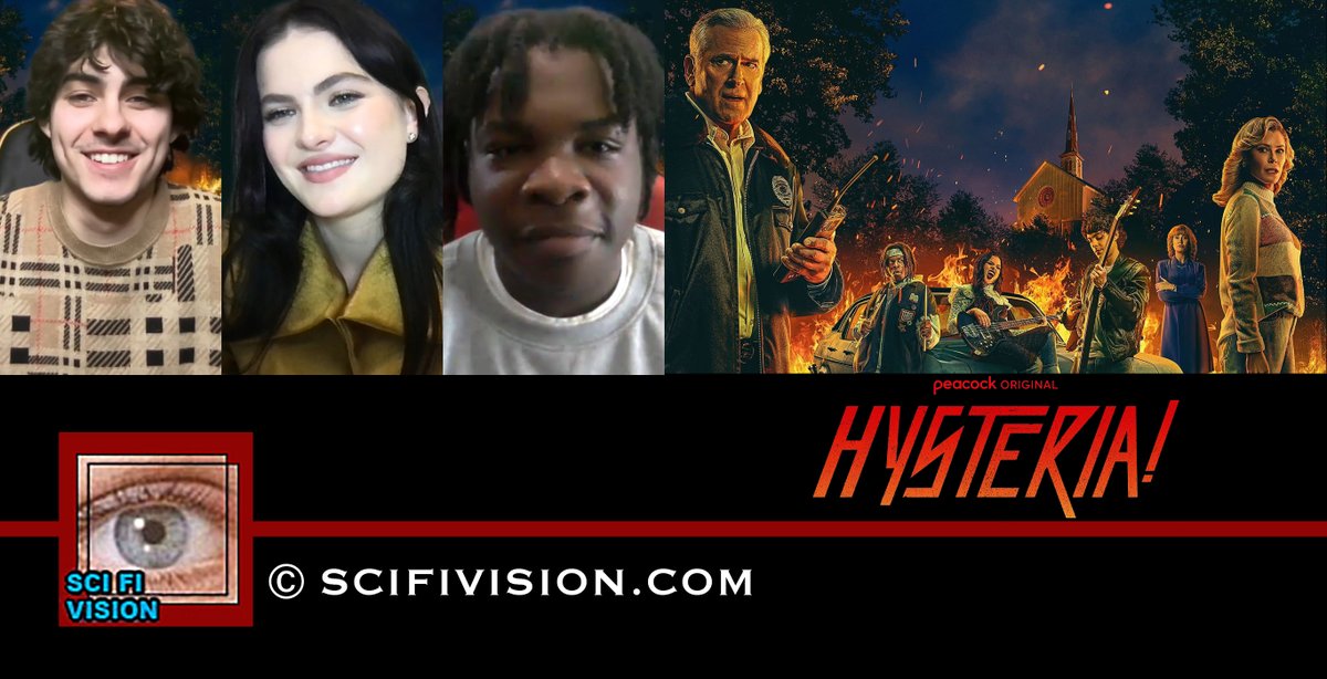 scifivision's tweet photo. Exclusive Video Interview: Stars of Hysteria! Emjay Anthony, Chiara Aurelia &amp; Kezii Curtis

https://t.co/jF1kT4bi7O

#Hysteria! @peacock #EmjayAnthony @Chiara_Aurelia #ChiaraAurelia #KeziiCurtis https://t.co/Xq3fIxZHwq