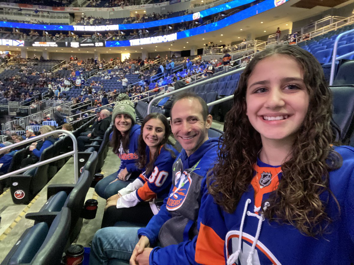 Barzy13Matty17's tweet photo. I’m @UBSArena tonight for the game with my family! LETS GO #isles 🧡💙 https://t.co/2AJyGQ7TAy