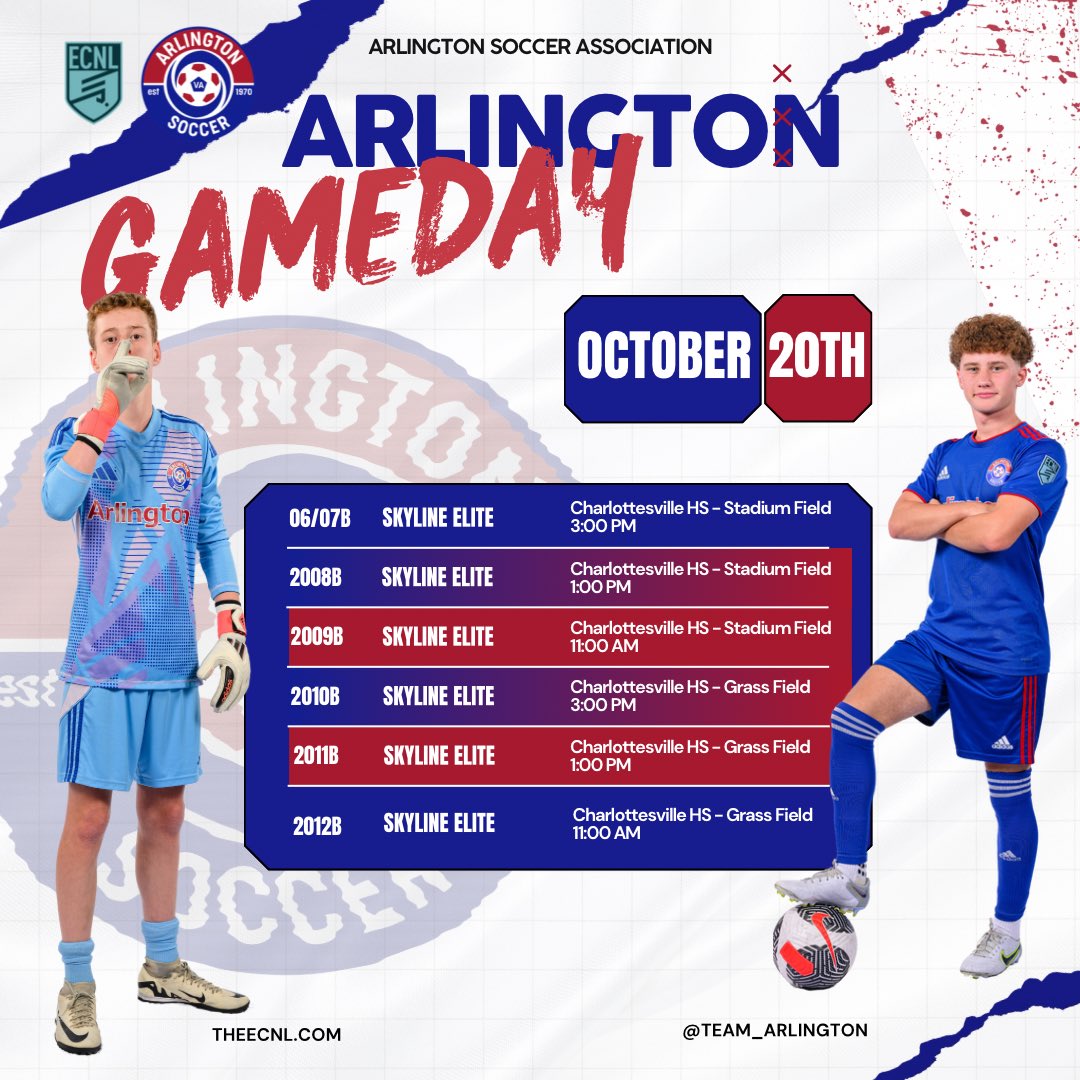 arlingtonsoccer's tweet image. ECNL Boys weekend schedule!

For more information on late changes, please visit theecnl.com 

#TeamArlington