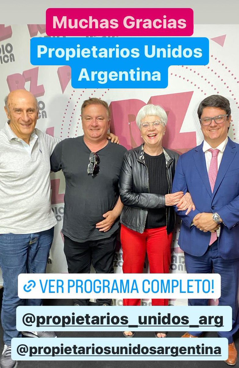 Muchas Gracias por haber venido a 
"Profesionales de Consorcios"

Dra Nelly Diaz
Abogada especialista en Propiedad Horizontal

Pablo Til  y German Matienzo
Propietarios Unidos Argentina

Ver Programa Completo en Canal de Youtube:
"Profesionales de Consorcios"