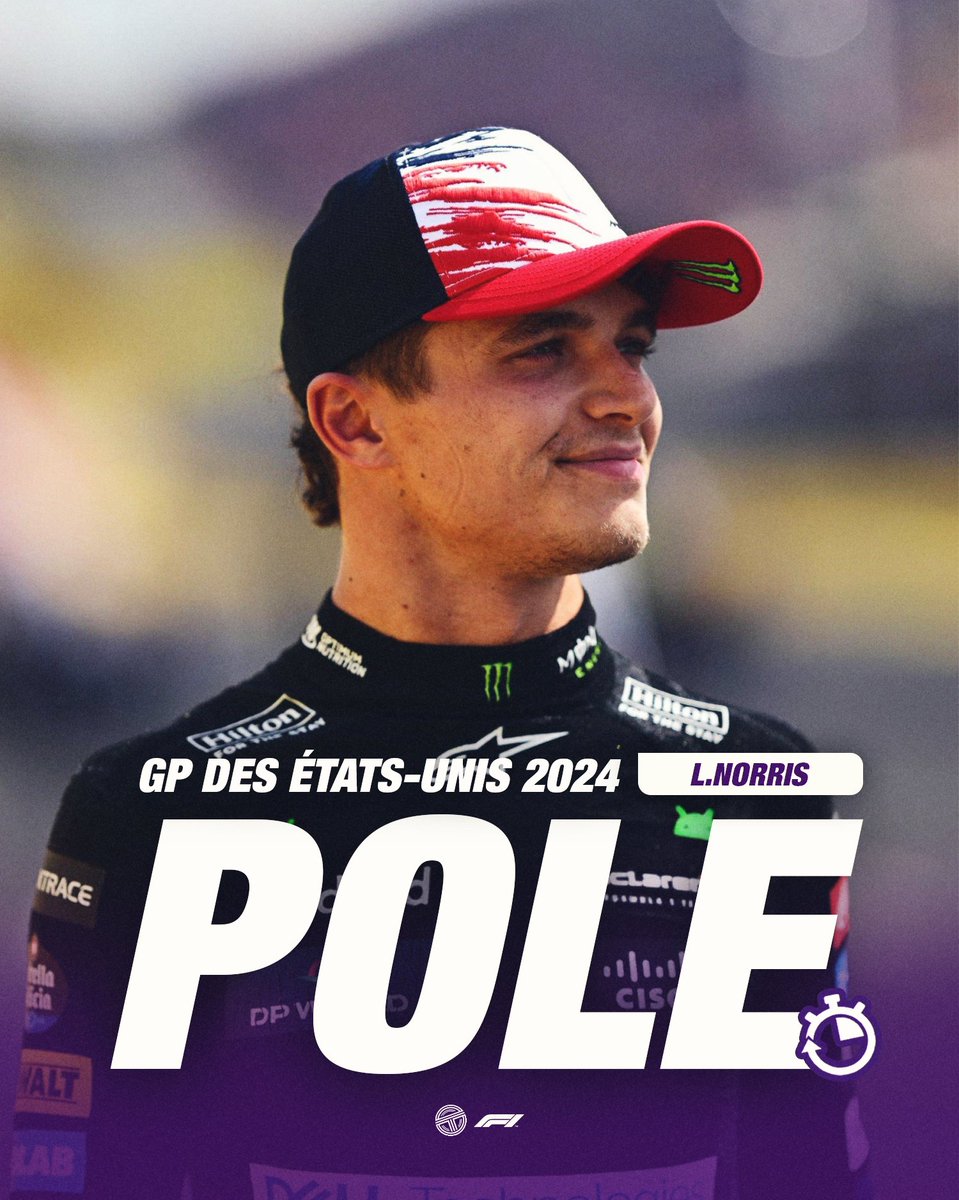 TearOffFR's tweet image. ⏱️ LANDO NORRIS PREND LA POLE POSITION À AUSTIN APRES LE DRAPEAU JAUNE EN FIN DE SÉANCE !

Max Verstappen P2; Carlos Sainz P3 !

#F1 #USGP