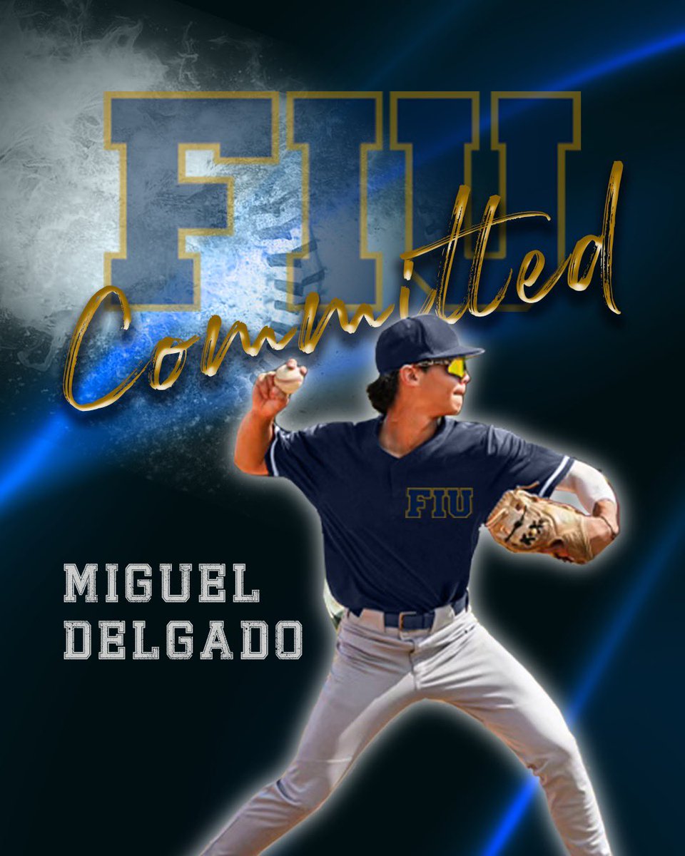 MDelgado128's tweet photo. I would like to Thank God, my family, coaches and friends. I would like to announce my commitment to FIU. @EliteSquad @CoachPynnNCSA @gusvasquez28 https://t.co/fgEGWdGIYE