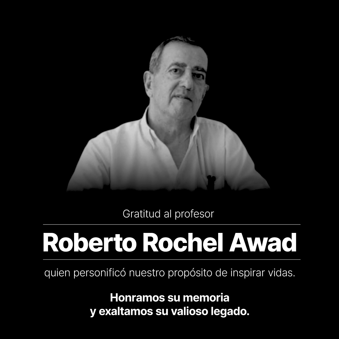 EAFIT's tweet photo. Como Universidad honramos la memoria de Roberto Rochel Awad, profesor emblemático de nuestra Escuela de Ciencias Aplicadas e Ingeniería @CAEI_EAFIT, quien lamentablemente falleció en la madrugada del 19 de octubre.

Roberto personificó como profesor nuestro propósito de inspirar vidas y, a través de ello, transformar la sociedad. Exaltamos las valiosas contribuciones que hizo a la ingeniería estructural, las cuales continuarán siendo un referente para futuros ingenieros civiles. 

Extendemos un abrazo de luz y solidaridad a su familia, amigos, estudiantes, compañeros y a toda nuestra comunidad. 🤍🕯️

🔗Lee el comunicado aquí: https://t.co/eW1AEmwjQe