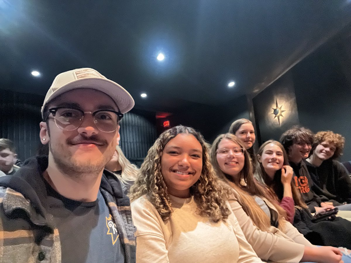MsMeyerson's tweet photo. Hey @GregProops and @JoelMurray9of9 our high school improv troupe is here and dying for a chance to participate in tonight’s show at the Stranahan! We’re sitting on the stage right side back of house! https://t.co/ksYtFhmgsL