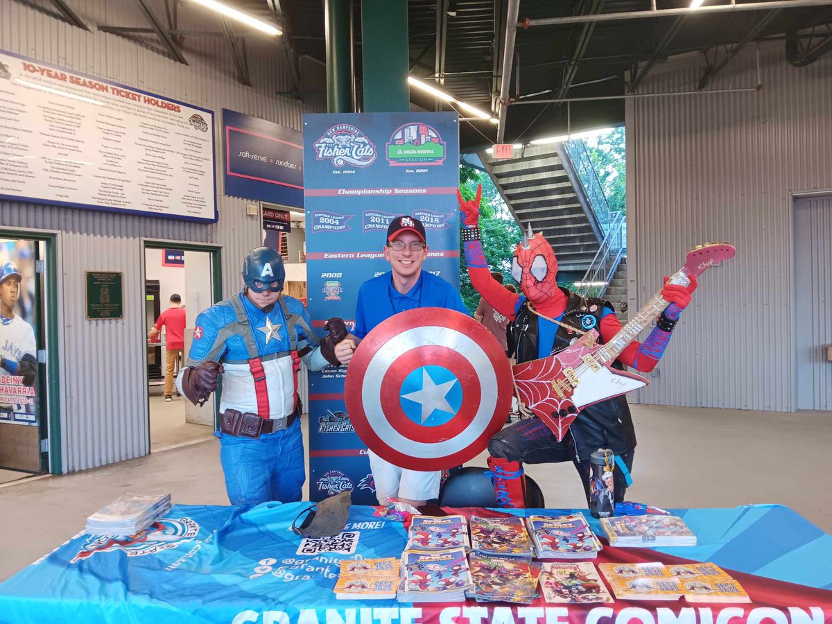 One of my go to non magic cosplays is Spiderpunk, especially when we do marvel and superhero nights at the local baseball stadium, where I got to throw the first pitch as Hobie this year. more than a little excited for the spider man set! #MTGxSpiderMan #MTGxMarvel