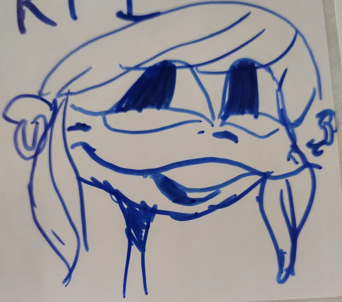 Drew this face at work 