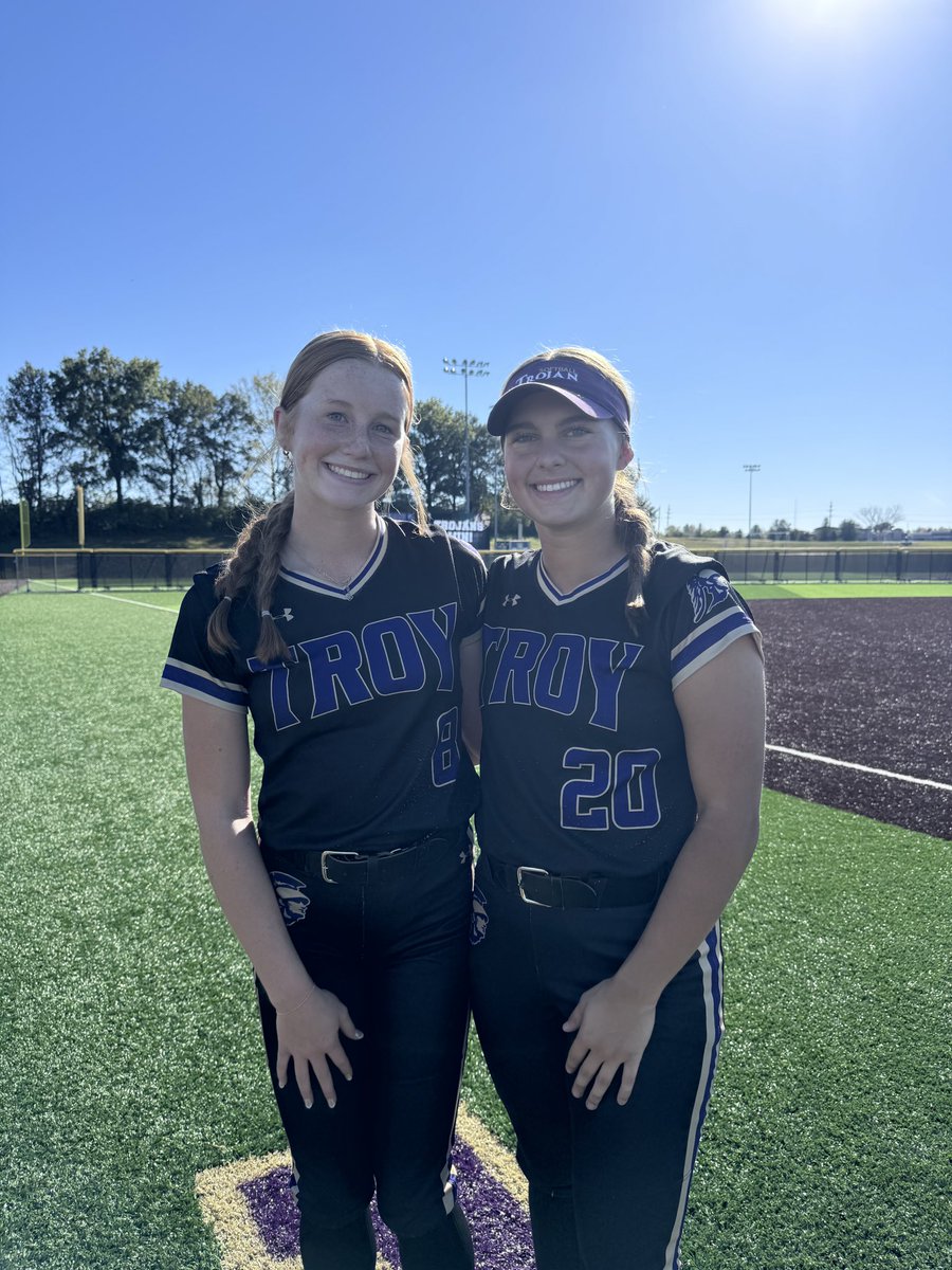 Trojans advance to district championship with 8-3 victory over T-Land.  Damron 1-2 w/ 2 rbi, Daniels 2-3 w/ 2 rbi, Fetter 2-4, Graf 2-4, and Tainter 3-4!  Players of Game were Avery Dennis getting win w/ 9 K’sand Coley Hunt with Daddy Hack HR!