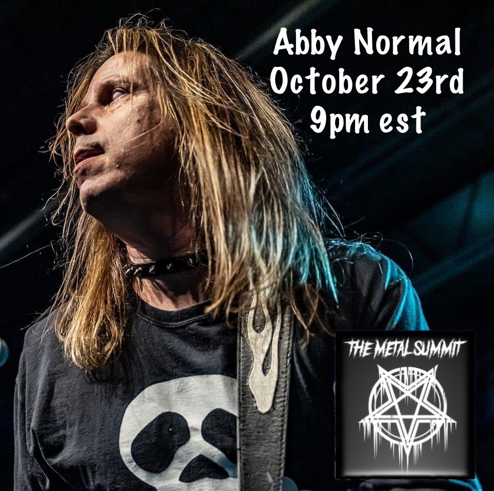 MetalSummit's tweet photo. Guest Announcement!!! The Metal Summit would like to welcome and express our excitement to have The Graveyard Boulevard’s Abby Normal this Wednesday night. LIVE on the TMS Facebook and YouTube pages at 9pm est. #themetalsummit #tms #abbynormal #thegraveyardboulevard #rockscars https://t.co/JSyHJR8BY0