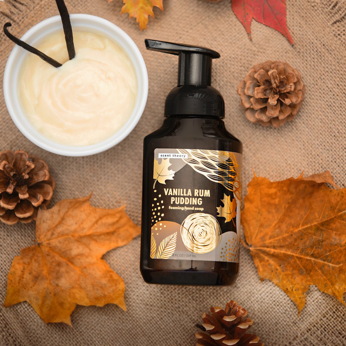 Fall is the perfect time to prioritize self-care! 🍁✨ 

Treat yourself to the comforting scent of our limited edition Vanilla Rum Pudding foaming soap. Let the warm aromas wrap you in a cozy hug while you take a moment for yourself. #ScentTheory #SelfCareSeason