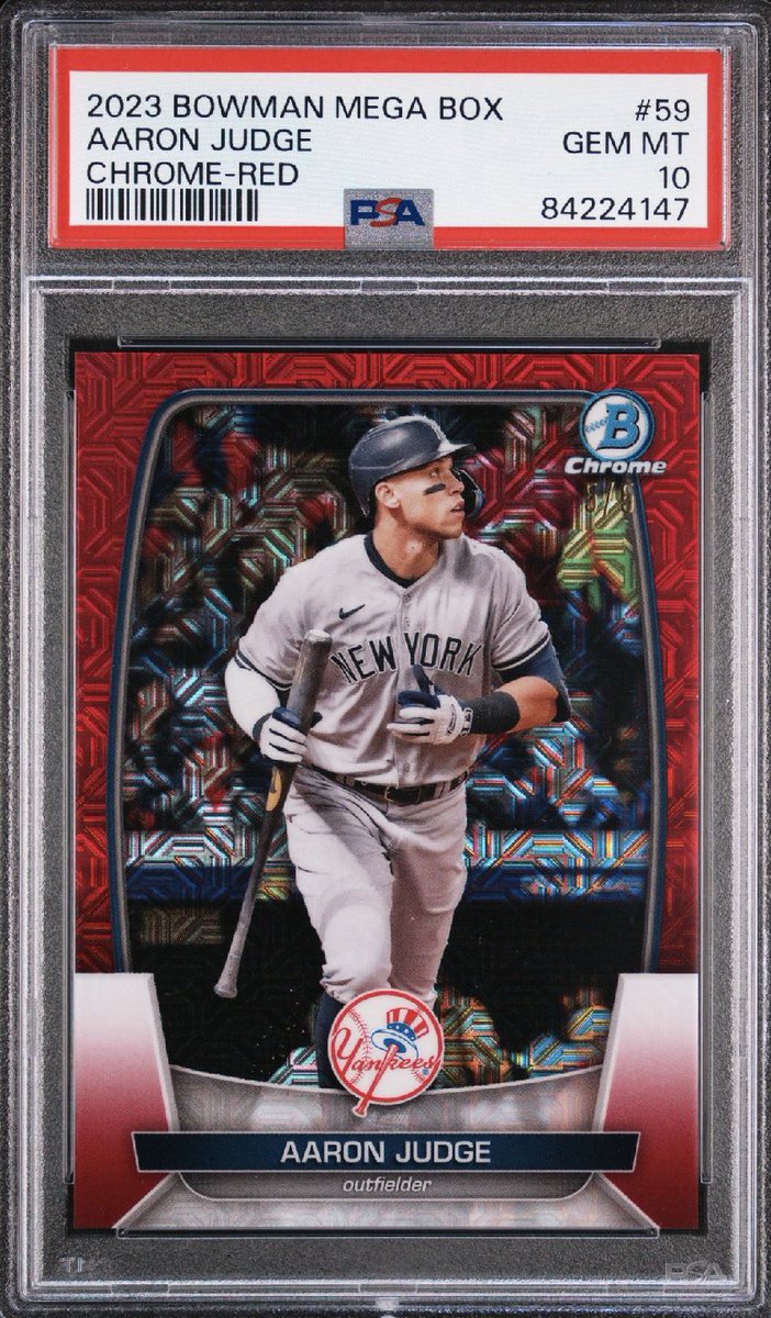 kevins_cards's tweet photo. @LAcarddude Aaron Judge PSA 10 Red Mojo Refractor #1/5 $800 OBO https://t.co/iFZxlbYAKu