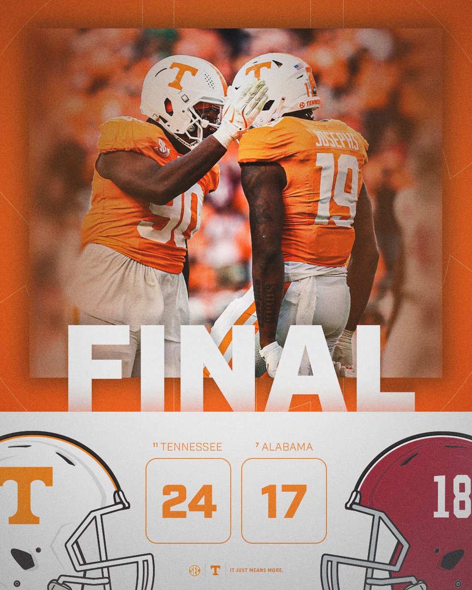 SEC's tweet image. ROCKY TOP RIVALRY WIN ‼️

@Vol_Football x #SECFB