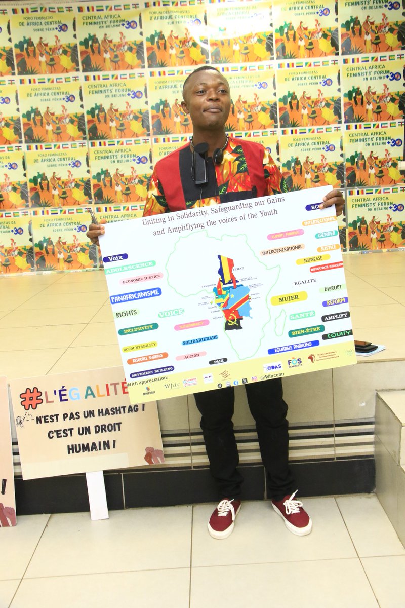 FrankMi40534946's tweet photo. A very big thanks to Wfac for allowing me to be part of the 3-days conversation in the Central African Feminist Forum on Beijing+30 convening,to deliberate on the 12 critical areas. Equalityisnot a Hashtag, but a fundamental Human Right.
#FEMNET, #wfac14, #Beijing30ECCAS https://t.co/SN5oETfvbm