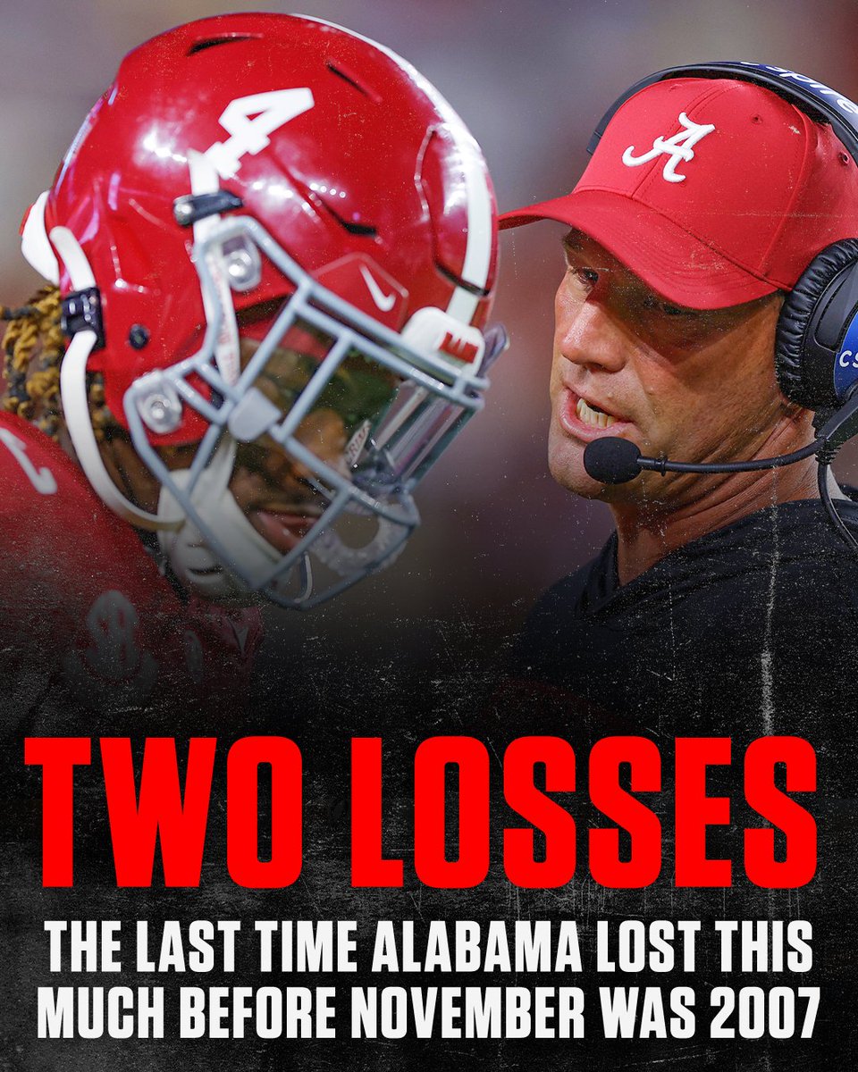SportsCenter's tweet photo. An unusual start to the season for Alabama 👀 https://t.co/0eVCbHRWzj
