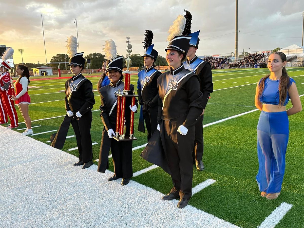 SRHS_SHARKS's tweet photo. Help us send a HUGE Shark Nation Congratulations to our MARCHING SHARKS! Today our Sharks earned a Straight Superior ranking for Crown Jewel and also earned Beat Overall in Percussion, Auxiliary, and Guard! You Can’t Hide That Shark Pride! https://t.co/ENraakQbru