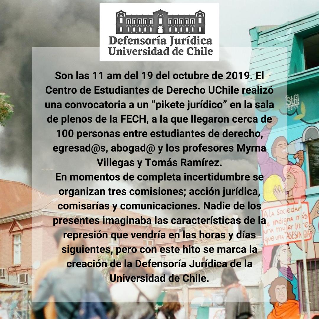 DefensoriaUch's tweet photo. Hace 5 años nació la Defensoría Jurídica de la Universidad de Chile.

Seguiremos velando por la defensa de los DDHH. https://t.co/TCM05wEEuG