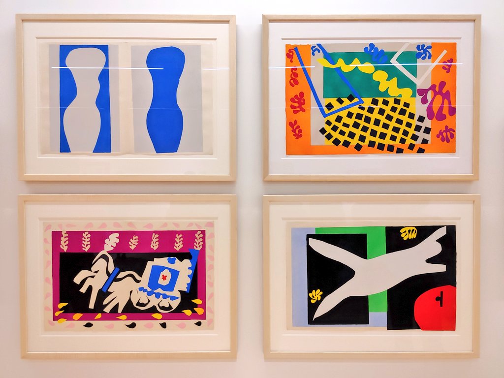 LL2eeJTpVkcI8Yo's tweet photo. マティス展@ポーラ銀座ビル
新美での展覧に続き、今年2度目のマティス展。マティス晩年の技法「切り紙絵」で制作された“Jazz(1947)”全20図の展示が見所。撮影OK、入場無料。週末なのでかなり混んでました(*_*)
#polamuseumannex #HenriMatisse https://t.co/YKbOgUQlSo