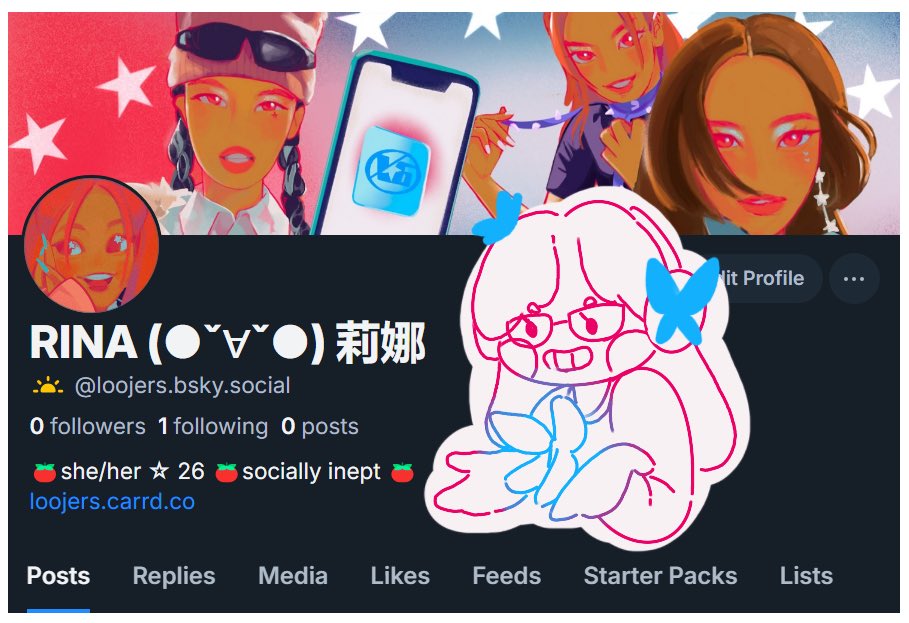 loojerz's tweet photo. I just joined Bluesky! Time to learn a new social media platform all over again 🦋✨ https://t.co/4el8kR9rH7